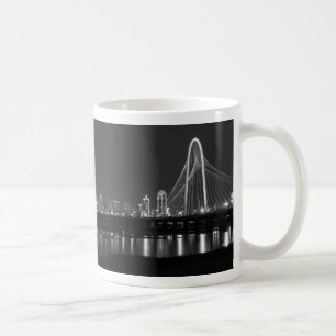 Taza De Café Dallas Bridge View Grayscale Coffee Mug