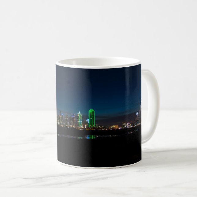 Taza De Café Dallas Skyline Dawn Pano Coffee Mug (Anverso derecho)