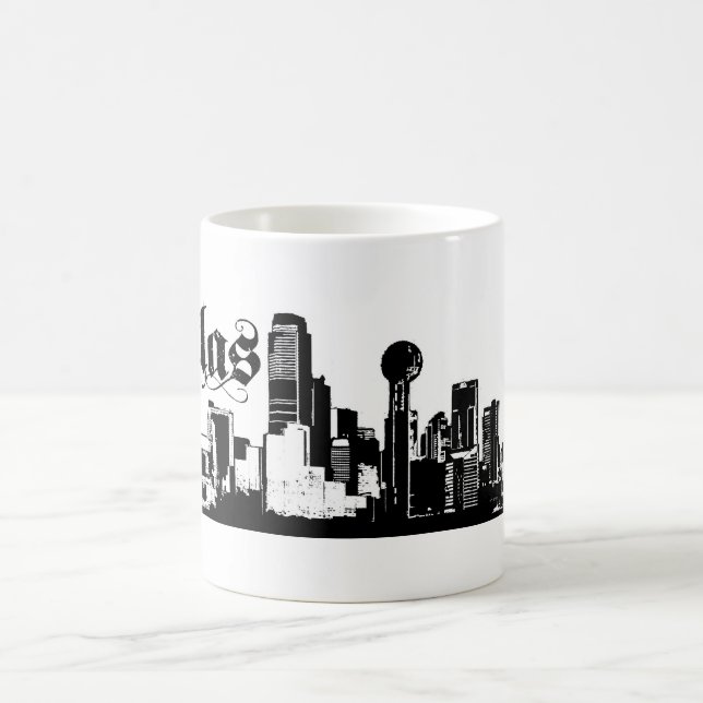 Taza De Café Dallas Tejas puesto para su ciudad (Centro)