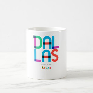 Taza De Café Dallas Texas Mid Century, Pop Art,