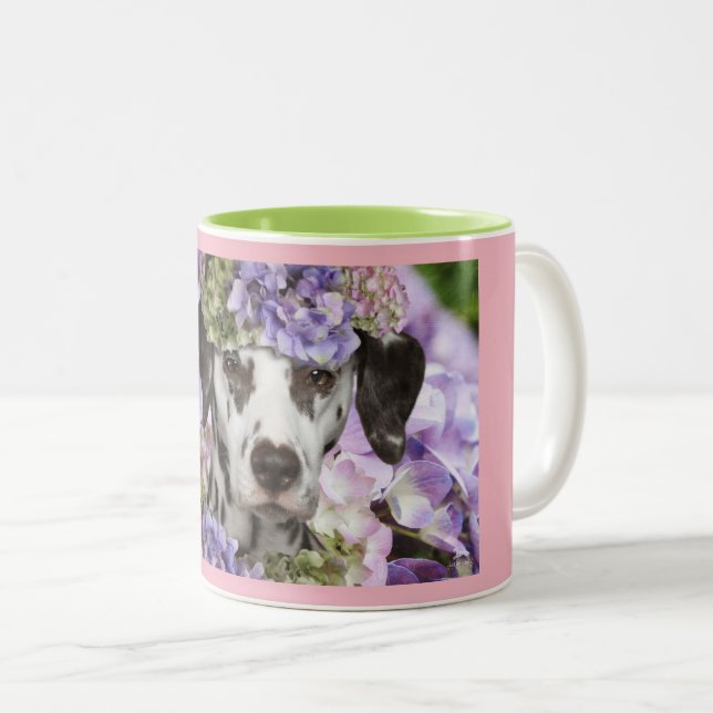 Taza de café dálmata del Hydrangea (Anverso derecho)