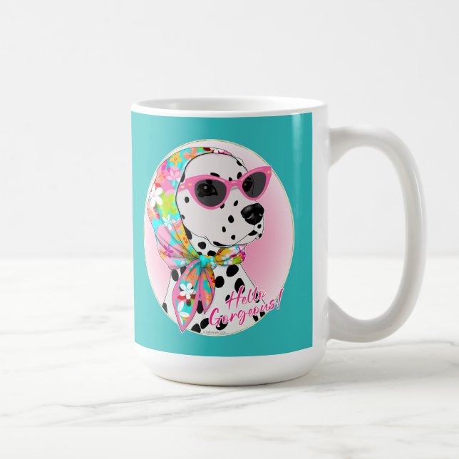 Taza De Café Dálmata ¡Hola Preciosa! (Derecha)