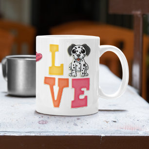 Taza De Café Dalmata personalizado adorable para amantes de per