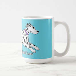 Taza De Café Dálmatas de Woodwynd negros y rojizos