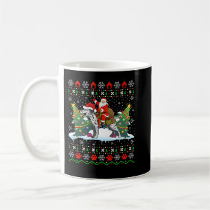 Taza De Café Dalmatian Dog Ugly Xmas Santa Riding Christmas 241