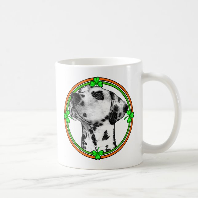 Taza De Café Dalmatian St Patricks Day (Derecha)