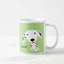 Taza De Café Dalmatian Woof | Perro de cachorro