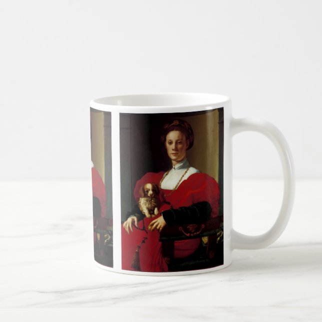 Taza De Café Dama con vestido rojo (Derecha)