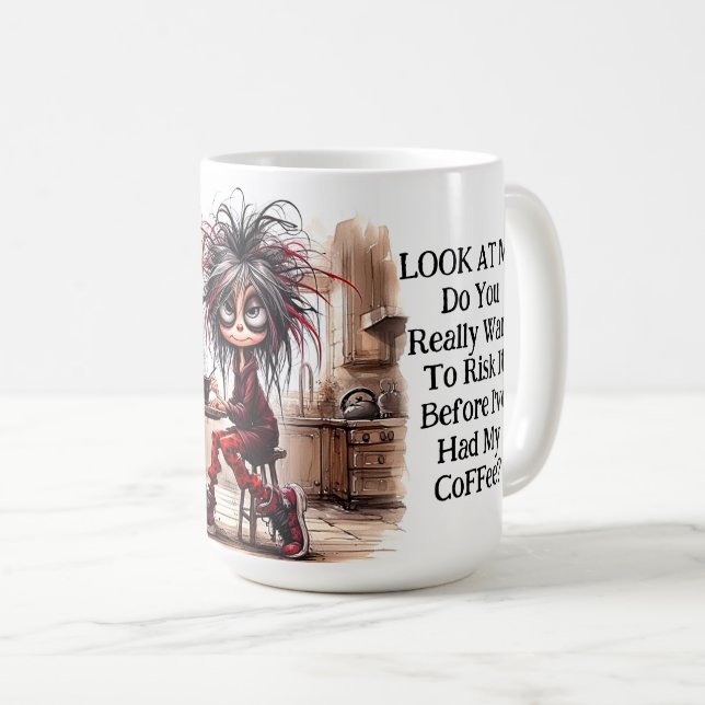 Taza De Café Dama De Café Rara Riesgo De Mug (Anverso derecho)