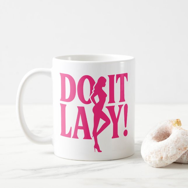Taza De Café Dama de Do It - Empoderamiento femenino (Con donut)