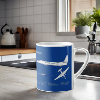 Taza De Café Dama de Dragón U-2 - Planes de Plano Azul de Avión