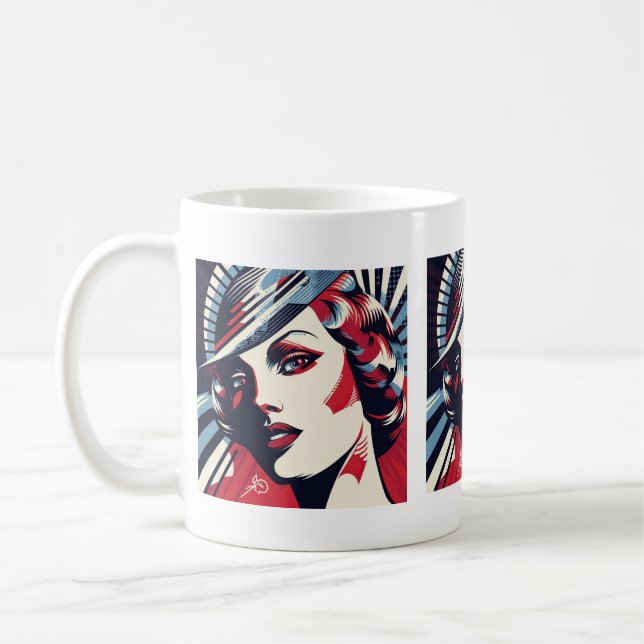 Taza De Café Dama de estilo art déco (Izquierda)