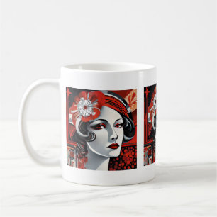 Taza De Café Dama de estilo art déco