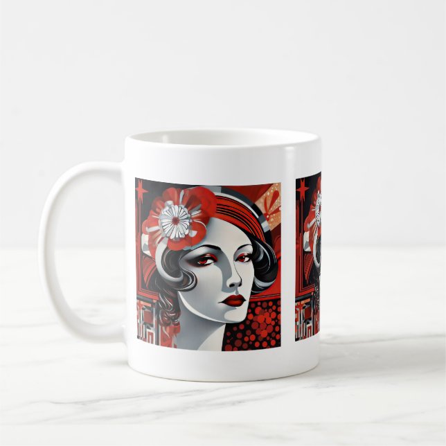 Taza De Café Dama de estilo art déco (Izquierda)