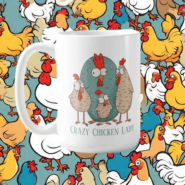 Taza De Café dama de gallina loca (Subido por el creador)