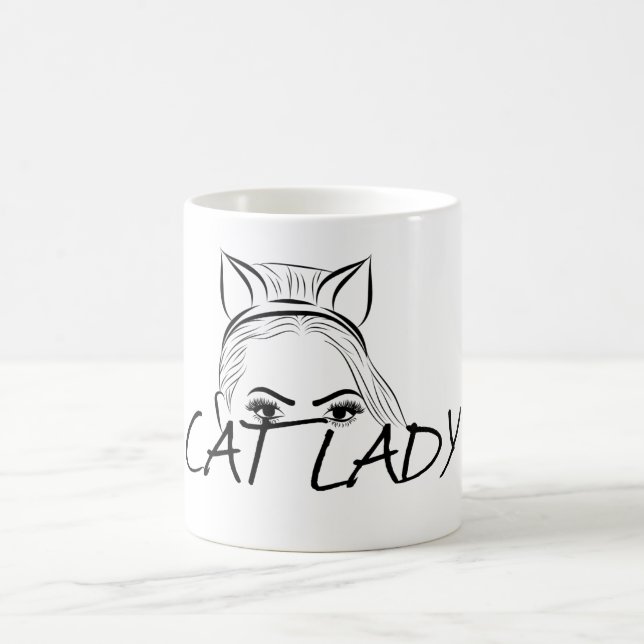 Taza De Café Dama de gato de búsqueda (Centro)