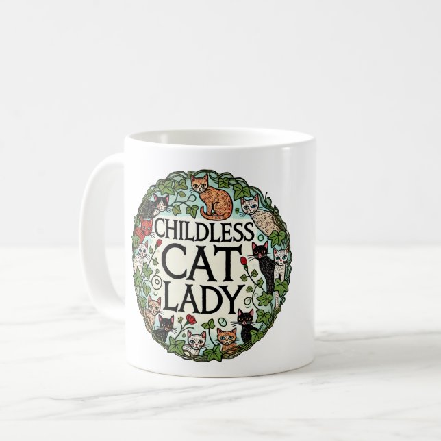 Taza De Café Dama de gato infantil (Anverso izquierdo)