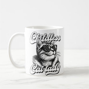 Taza De Café dama de gato sin hijos