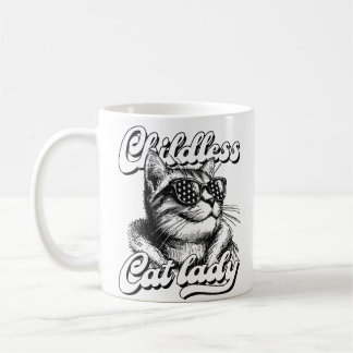 Taza De Café dama de gato sin hijos