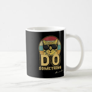 Taza De Café Dama de gato sin hijos vintage hace algo