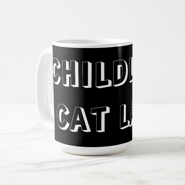 Taza De Café Dama de gatos sin hijos (Anverso izquierdo)