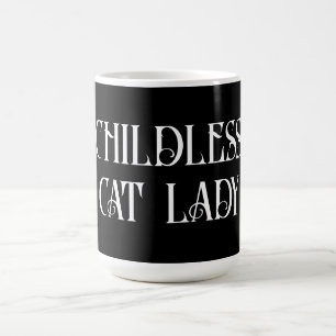 Taza De Café Dama de gatos sin hijos