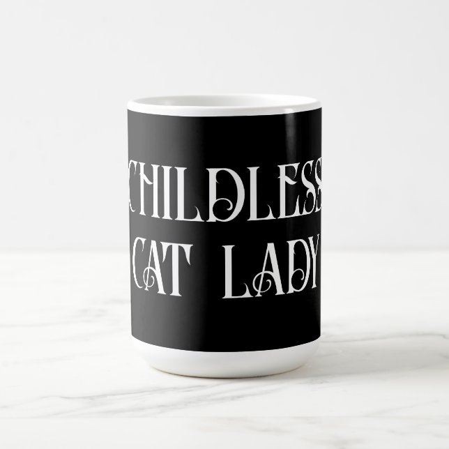 Taza De Café Dama de gatos sin hijos (Centro)