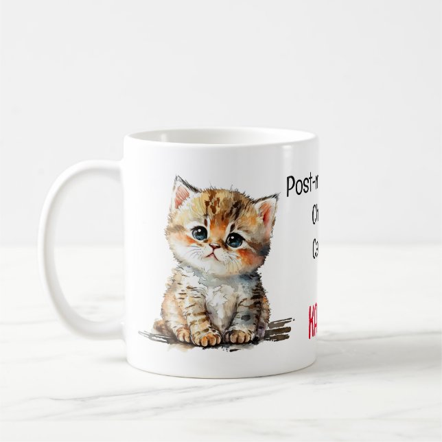 Taza De Café Dama de gatos sin hijos y poco menopáusica de Kitt (Izquierda)