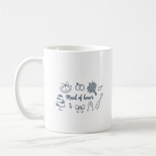 Taza De Café Dama de Honor Bridesmaid Fiesta Nupcial Boda