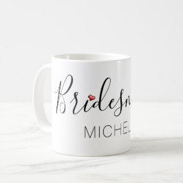 Taza De Café Dama de honor con nombre