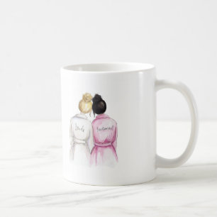 Taza De Café ¿Dama de honor? Criada rubia del bollo del negro