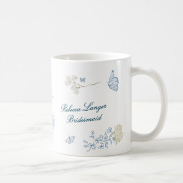 Taza De Café Dama de honor de florales de invierno románticos d