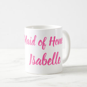 Taza De Café Dama de honor rosa Regalos personalizados de boda