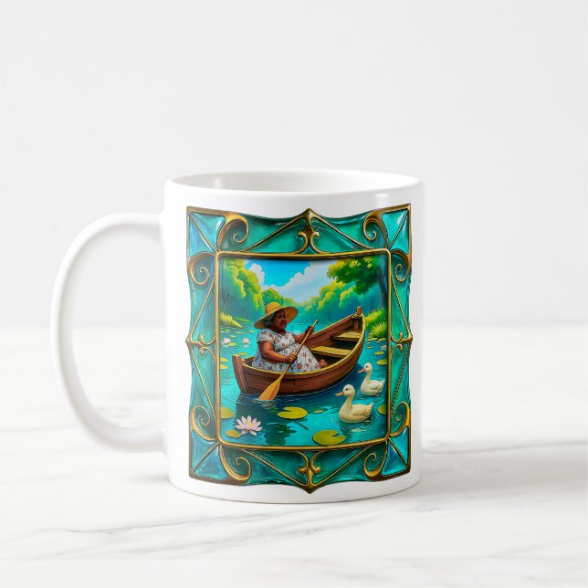 Taza De Café Dama de la Tranquilidad Remando (Izquierda)