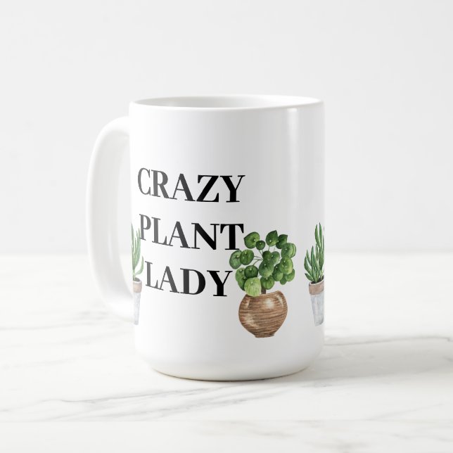 Taza De Café Dama de planta loca (Anverso izquierdo)