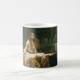 Taza De Café Dama de Shalott en barco por John William Waterhou