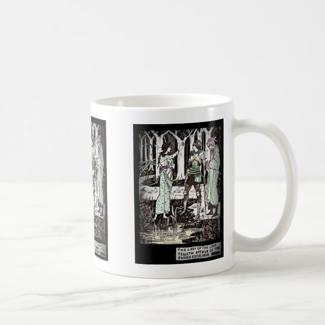 Taza De Café Dama del lago habla sobre Excalibur (Derecha)