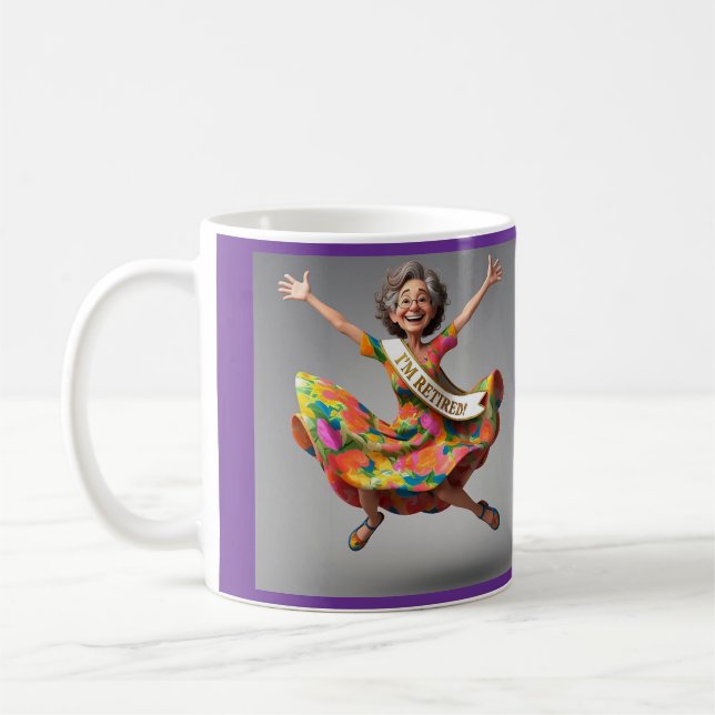 TAZA DE CAFÉ " DAMA FINALMENTE RETIRADA " (Izquierda)