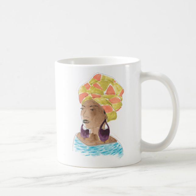 Taza De Café Dama fuerte y bella (Derecha)