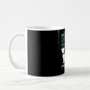 Taza De Café Dama Gata Loca Divertida Navidad Fea