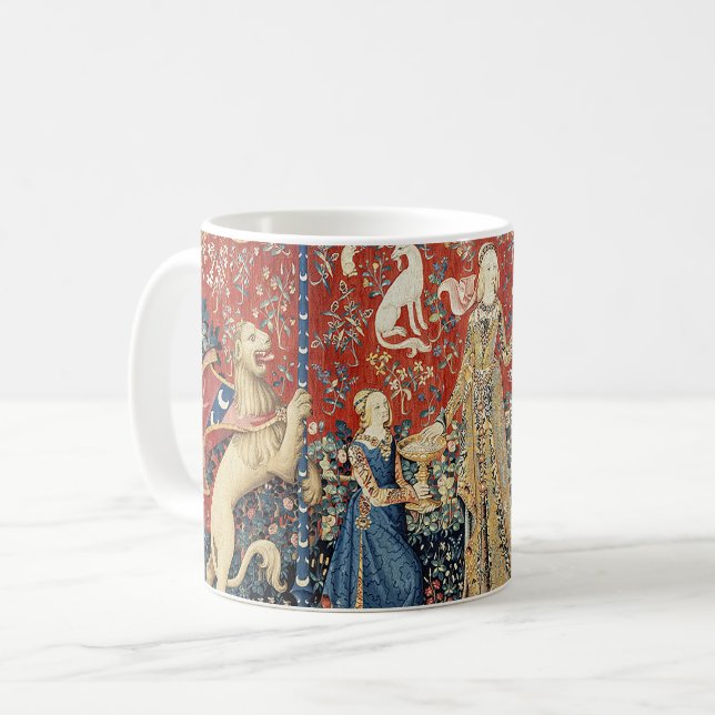 Taza De Café Dama renacentista y unicornio (sabor) (Anverso izquierdo)