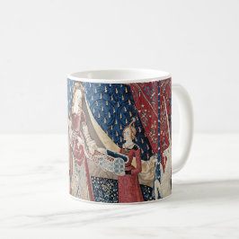 Taza De Café Dama renacentista y unicornio (Un deseo)