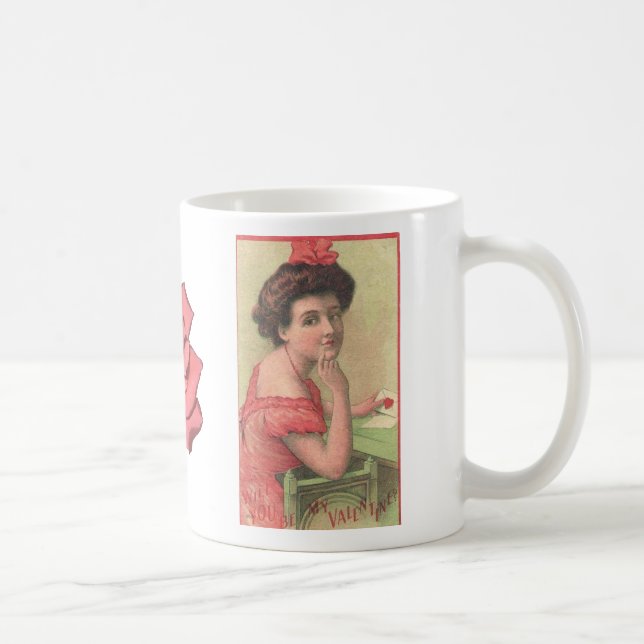 Taza De Café Dama victoriana serás mi San Valentín (Derecha)