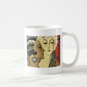 Taza De Café Damas de Art Deco