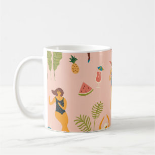 Taza De Café Damas De Bañera: Danza Tropical Vintage