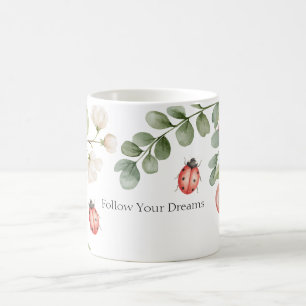 Taza De Café Damas de Flores Blancas
