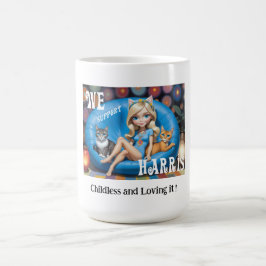 Taza De Café Damas de gato sin hijos y graciosas personalizados