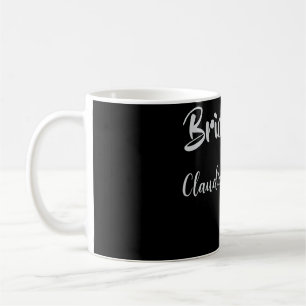 Taza De Café Damas de honor nombre boda plata negro 