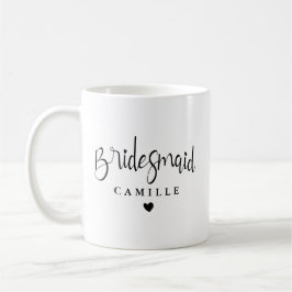 Taza De Café Damas de Honor Personalizadas Elegantes Boda