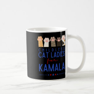 Taza De Café Damas Gatas sin Hijos por Kamala